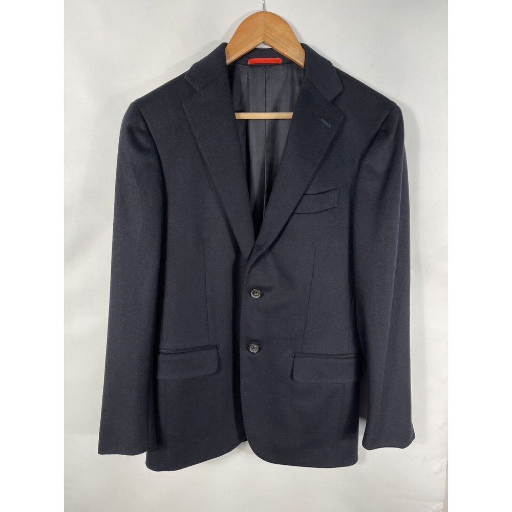 Isaia Men's Size 36 US / 46 EU Black Wool Cashmere Blend Blazer Jacket